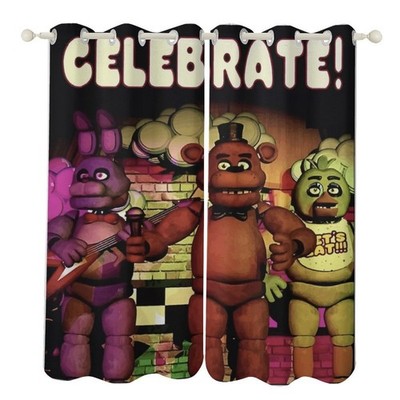 51-Five Nights at Freddy's Vorhänge Individuelle Maßanfertigung Dekovorhang Ösen