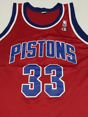 Vintage Detroit Pistons Jersey #33 NBA Champion Mens Size 44 90s