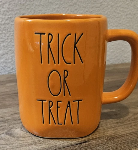 Rae Dunn Trick Or Treat Orange Halloween Pumpkins Jack O Lanterns Mug