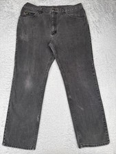 VINTAGE Lee Pants Men 34 Black Denim Pants 90's 100 Cotton Straight Leg 34x30