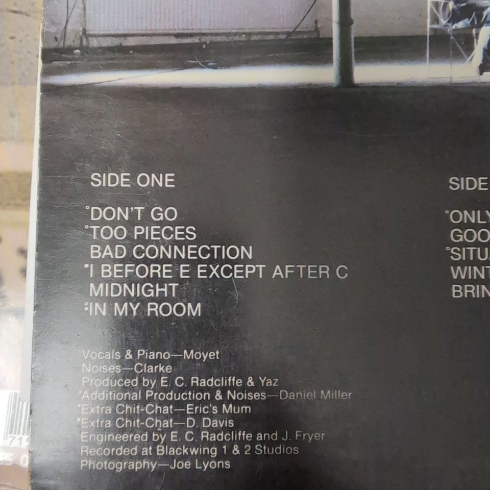 YAZ "Upstairs at Eric's" 1982 Vinyl Album Yazoo Clark Moyet Signed? LP Record  Foto 3 de 4