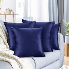 Nestl Velvet Throw Pillow Covers 20x20 in - Set of 2 Soft Decorative