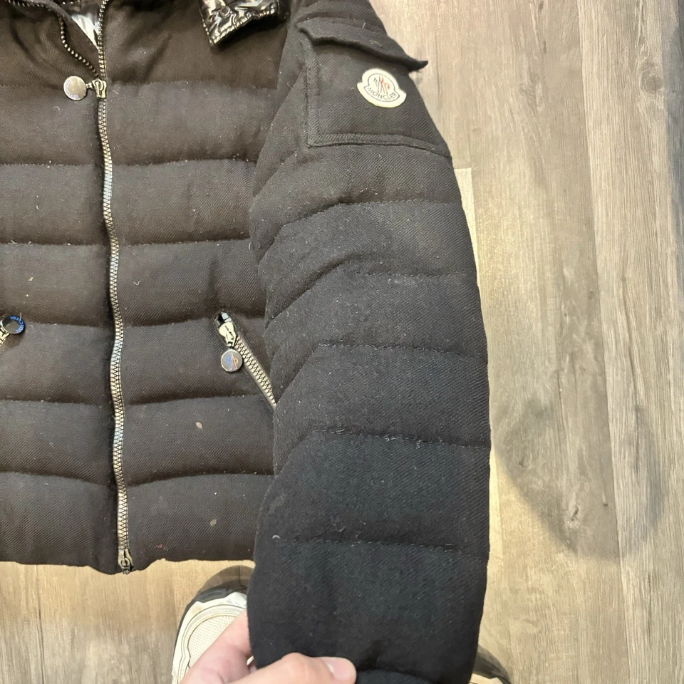 Size 0 (XS) - Moncler Badly Canvas Down Jacket Black Woman’s - Image 2 of 4