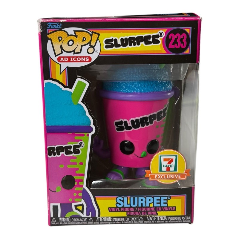 Funko Pop! Blacklight Ad Icons Blue Slurpee Pink Cup 233 7-Eleven Exclusive 7-11