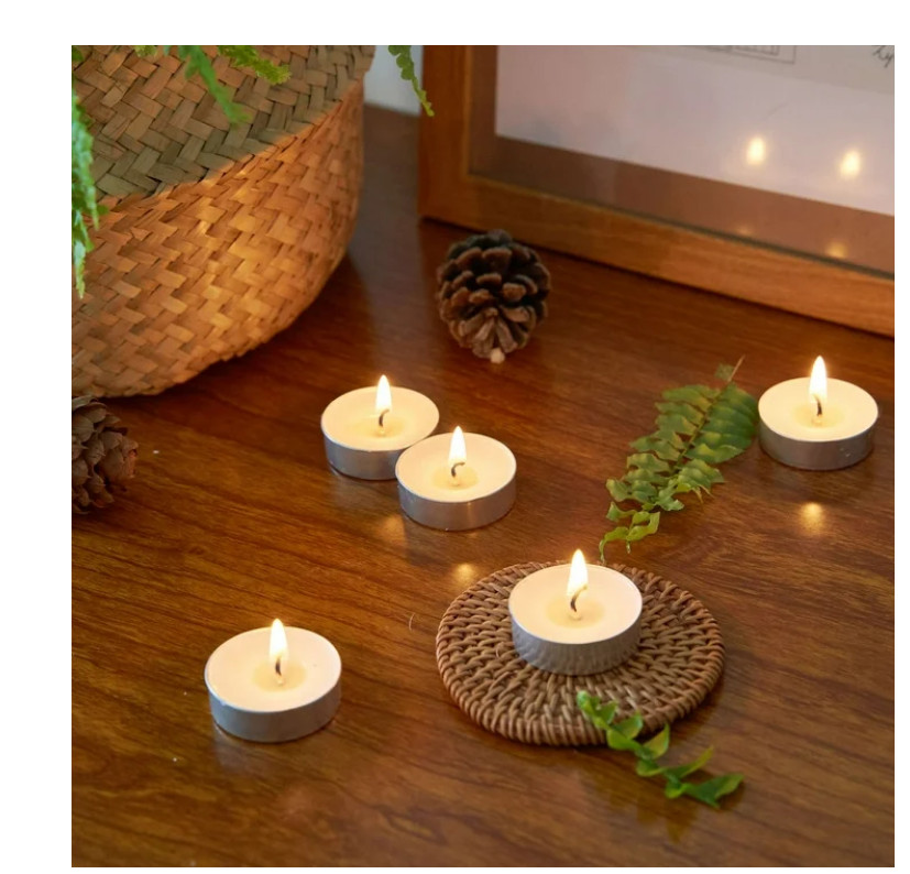 100 Count, Mainstays White Unscented Indoor/Outdoor Tealight Candles