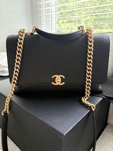 Chanel Flap bag With Handle Black Caviar