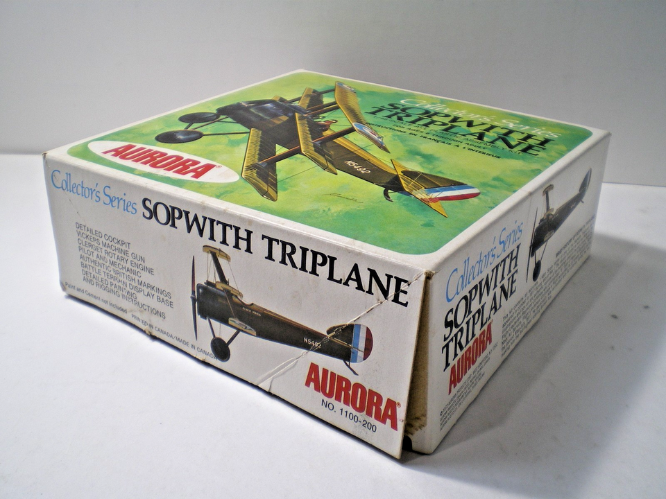 AURORA CANADA 1972 WWI SOPWITH TRIPLANE 1/4 SCALE KIT NO 1100-200 BUILT ...