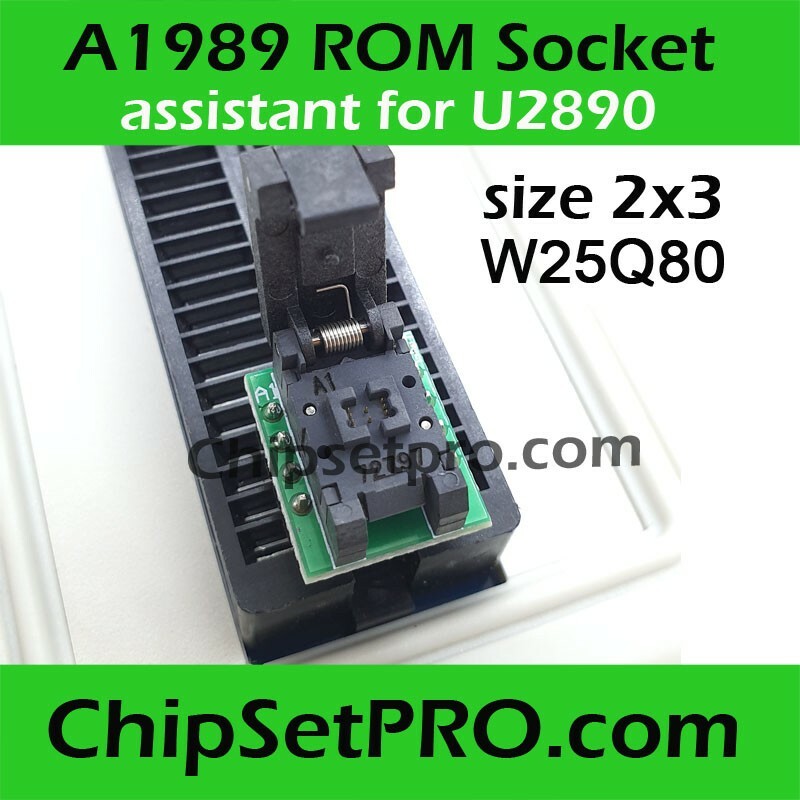 A1989 Rom Socket Assistant U2890 Notebook Chip W25Q80DVUXIE Adapter USON 2x3 0.5 - Picture 4 of 6