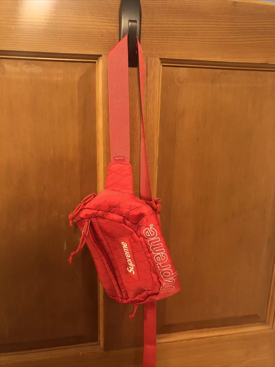 FW18 SUPREME WAIST BAG RED fanny pack box logo cdg authentic limited