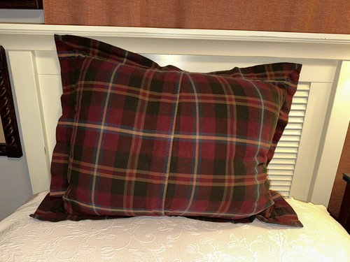 One Ralph Lauren Brianna Plaid Standard Sham: 2 Available: 100% Cotton Flannel - Picture 4 of 12