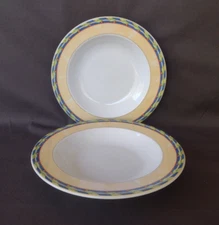 Eschenbach PORZELLAN Germany Eschenbach  Rimmed Soup Bowls Leaves - Set of 2