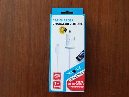 Chargeur adaptateur Voiture BROWNIZ 1610 pour Iphone 5 6 7 charge Super Rapide - Foto 1 di 3