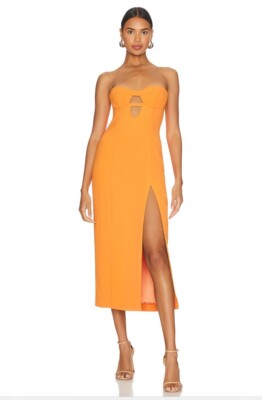 Bardot Brisa Midi Dress Orange Fizz Strapless Jersey 2 NWT $139 | eBay Bardot Brisa Midi Dress Orange Fizz Strapless Jersey 2 NWT $139 | eBay