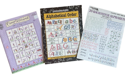 Backstitch Alphabets ABC for Boys & Girls Alphabetical Order 3 Cross Stitch