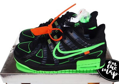 Nike Air Rubber Dunk x Off-White Green Strike Black UK 5 7 8 9 10 11 US Neu