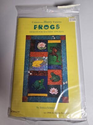 Critters in a Hurry Patterns Frogs Applique Patterns VINTAGE- Unused QP2