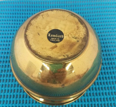 VINTAGE BRASS SPITOON WESTERN SALOON WEST CHEW COWBOY LOMBARD MADE