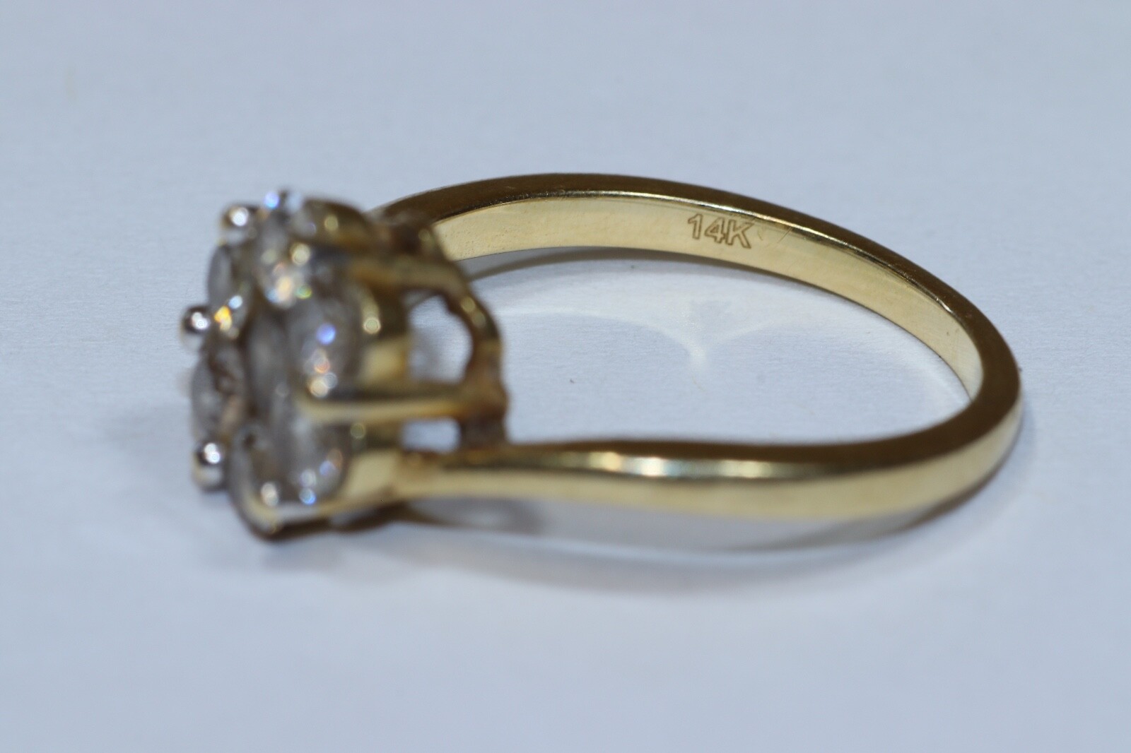 14k Diamond Cluster Ring - image 6