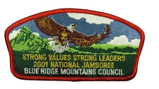 Blue Ridge Mountains Council VA 2001 Jamboree JSP CSP Red Bdr (DE325)