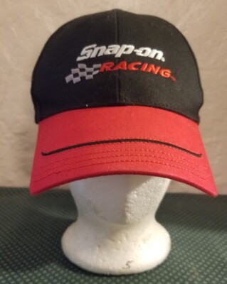 Snap On Racing Cap Hat Red Adjustable Snapback Embroidered