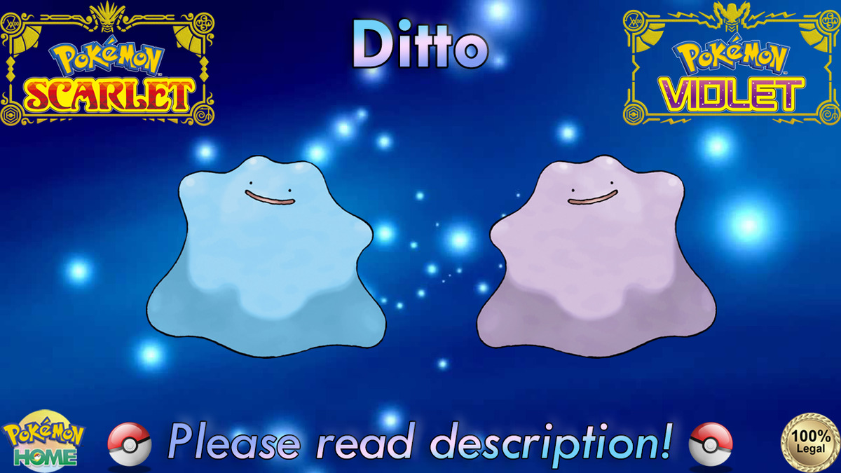 6IV Shiny Ditto Japanese or English Pokemon Scarlet and Violet