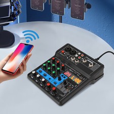 Mixer audio professionale 4 canali con effetti Bluetooth, USB e DSP