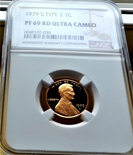 1979-S NGC PF69 ULTRA CAMEO RED TYPE 2 LINCOLN CENT PENNY 1C