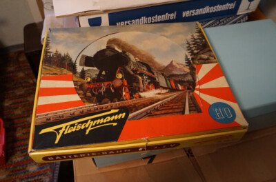 Fleischmann Eisenbahn, Lock, Kohlenwagen, 3 Wagon Wägen, Akzeptabler Zustand