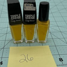 3 x Sally Hansen Triple Shine Nail Color #250 Lemon Shark Nail Polish 0.33 FL.