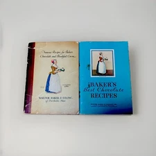 1928 & 1932 Vtg WALTER BAKER Co Best Chocolate Choice Recipe Books General Foods