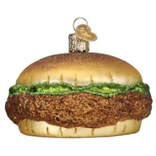 Old World Christmas Glass Blown Ornament, Chicken Sandwich (With OWC Gift Box)