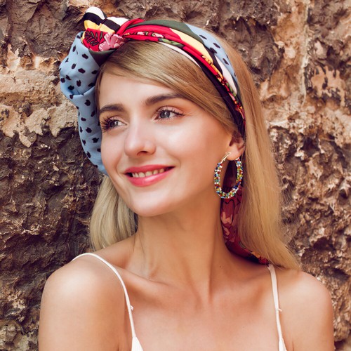 Colorful Bead Earrings Miss Bohemian Beads Beaded Hoop for Women - Picture 4 of 11