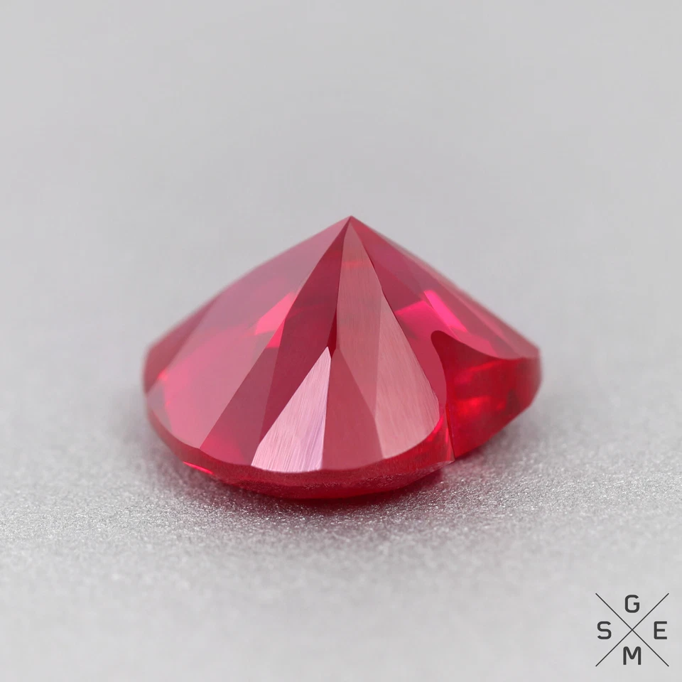 Ruby Genuine Top Quality Created Corundum Heart Cut Synthetic Red Loose Gemstone - Image 3 of 4