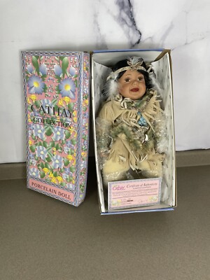 Cathay Collection Porcelain Native American Doll 20 inch 560/5000