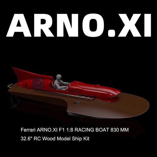 Ferrari ARNO.XI F1 1:8 BARCO DE CARRERAS 830 MM 32,6" RADIOCONTROL MODELO DE MADERA KIT DE ENVÍO - Imagen 4 de 23