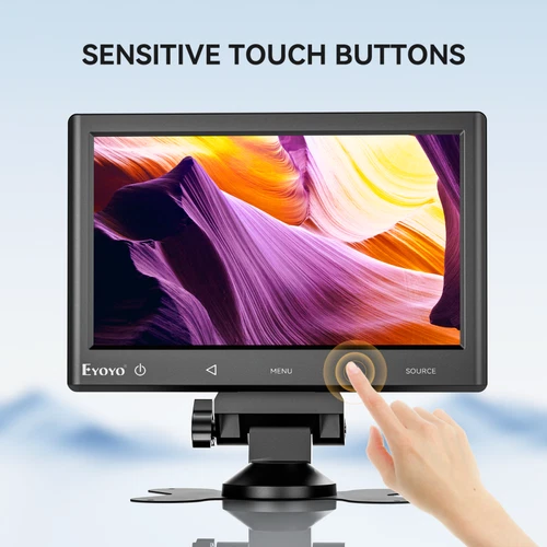 Tragbarer 7Zoll-Monitor HDMI VGA AV Kleiner PC DVD 5V 2A Bildschirm CCTV-Display
