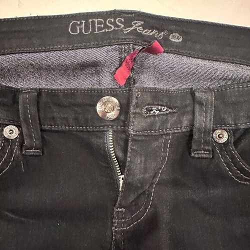 GUESS Black Jean Leggings Marilyn Monroe Silver Studs Embellished Womens Size 28 - Picture 12 of 16