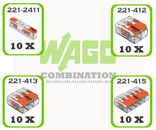 WAGO Connectors 221 Series Combination Set I 221-2411 221-412 221-413 221-415 I - Picture 3 of 23