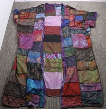 kathmandu imports Women's Festival Duster Cardigan One Size Vintage Patchwork