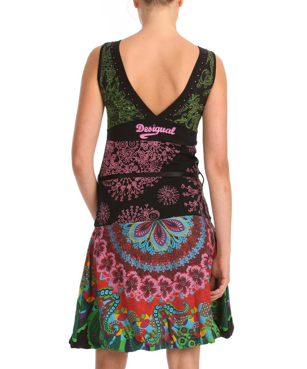 Desigual Girl Woven Dress Sleeveless, White, 4T : Desigual Girl Woven Dress Sleeveless, Red: Clothing