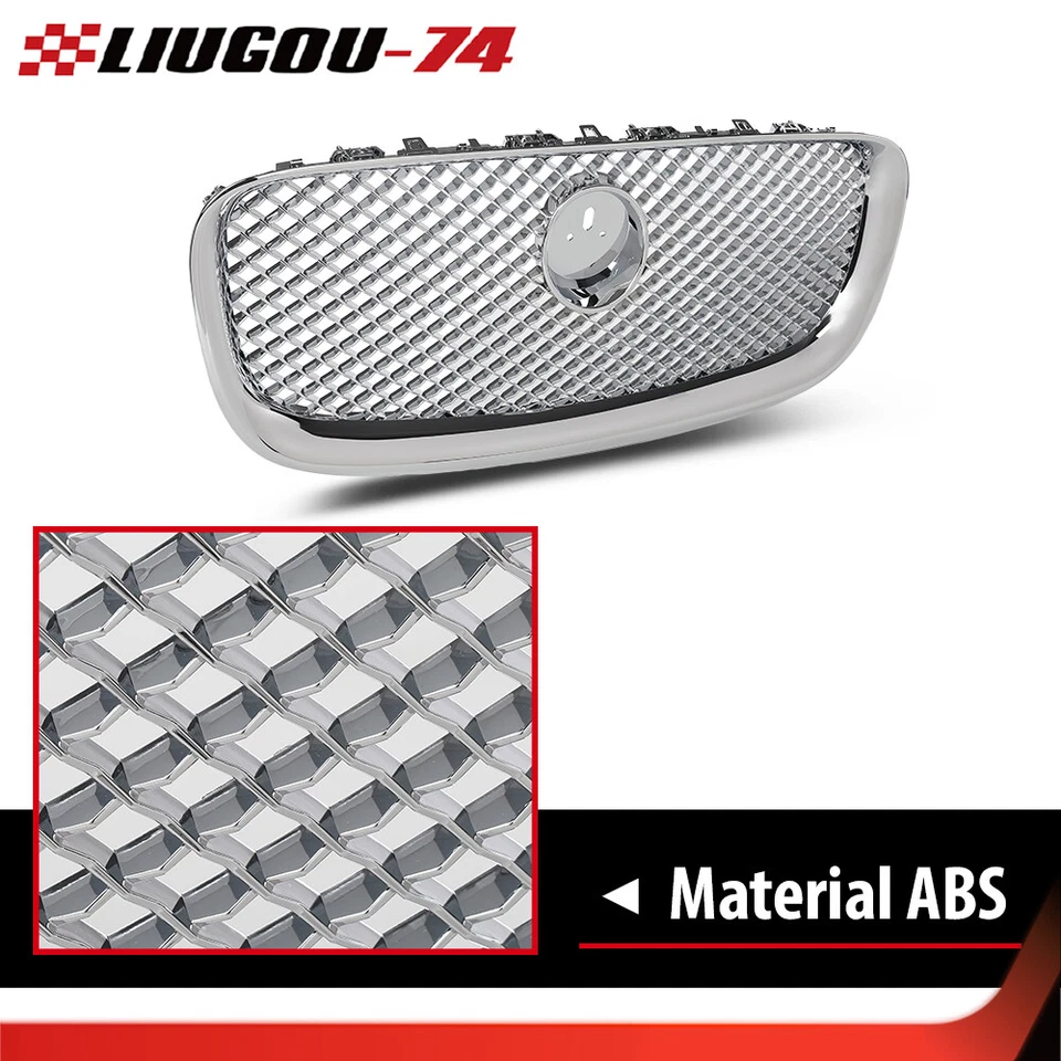 Fit For 2012-2015 Jaguar XF XFR Chrome Upper Front Center Grill Bumper Grille Foto 4 de 4