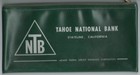 ~~^~~   TAHOE NATIONAL BANK   ~~^~~    Zippered Bank / Deposit Bag — photo 1