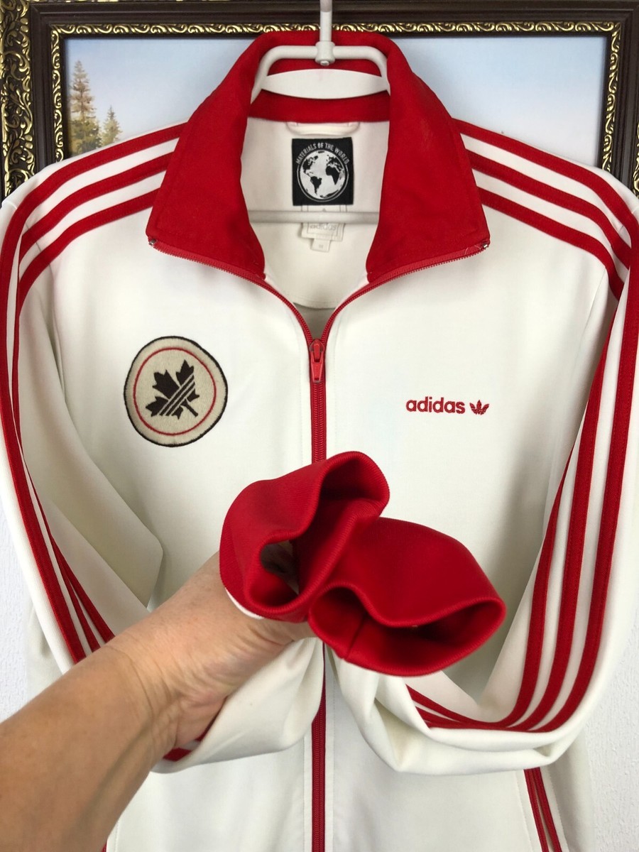 Vintage Adidas Originals Canada Jacket White Track Top Mens Vintage Adidas Originals Canada Jacket White Track Top Mens