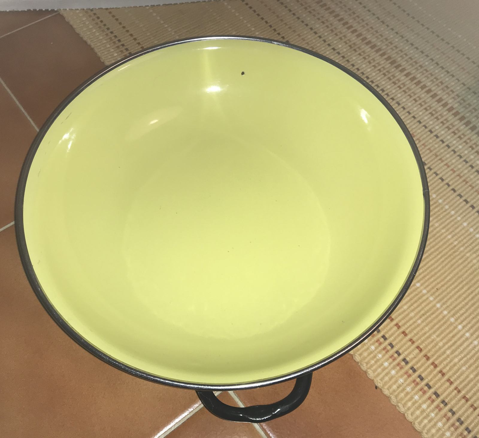 Vtg Emo Celje Enamelware Saute Pans Yugoslavia Yellow Blue Very Nice eBay