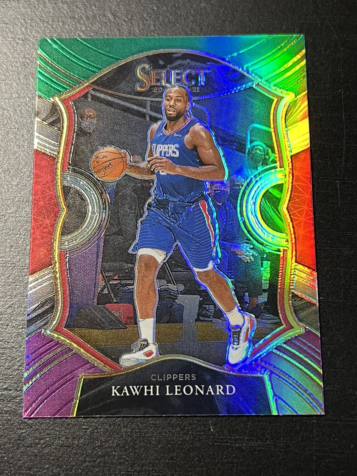 2020-21 Panini Select Kawhi Leonard Concourse GREEN WHITE PURPLE Clippers