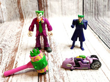 Batman's Joker Lot of 4 Toys and Action Figures. DC Comics 2004-2010, Loose.