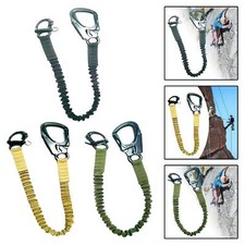 Fall Protection Lanyard Elastic Bungee Quick Release Climbing Lanyard for Hiking