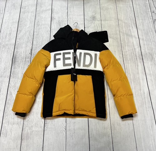 Fendi Men's Yellow Quilted Down Jacket 