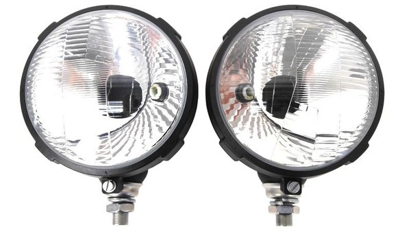 2X Scheinwerfer Positionslicht Ø161 Traktor Zetor Schlepper Bagger 12V 24V E20-image