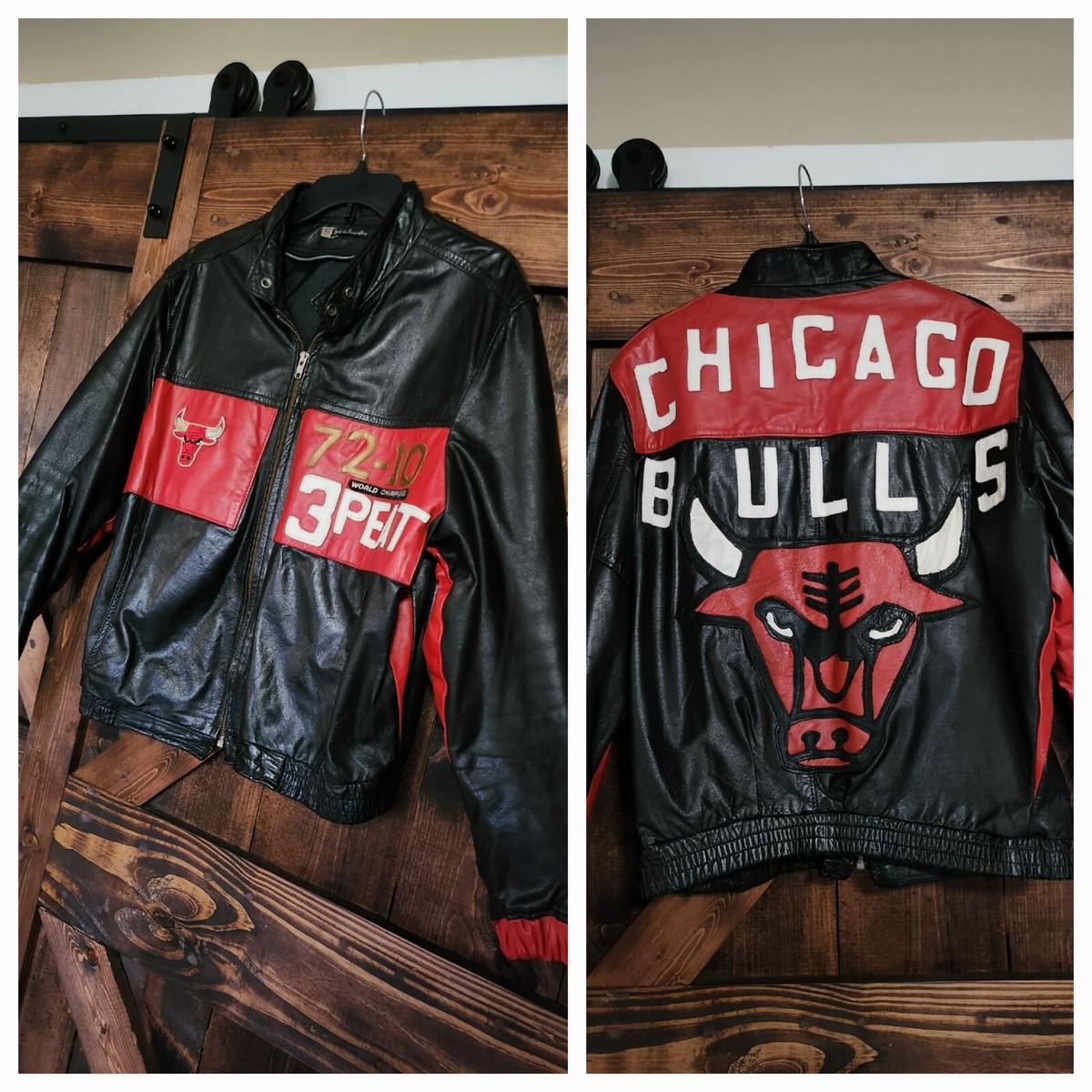シカゴ・ブルズ 1996 NBAチャンピオン レザージャケット Chicago Bulls 1996 NBA チャンピオン レザージャケット L